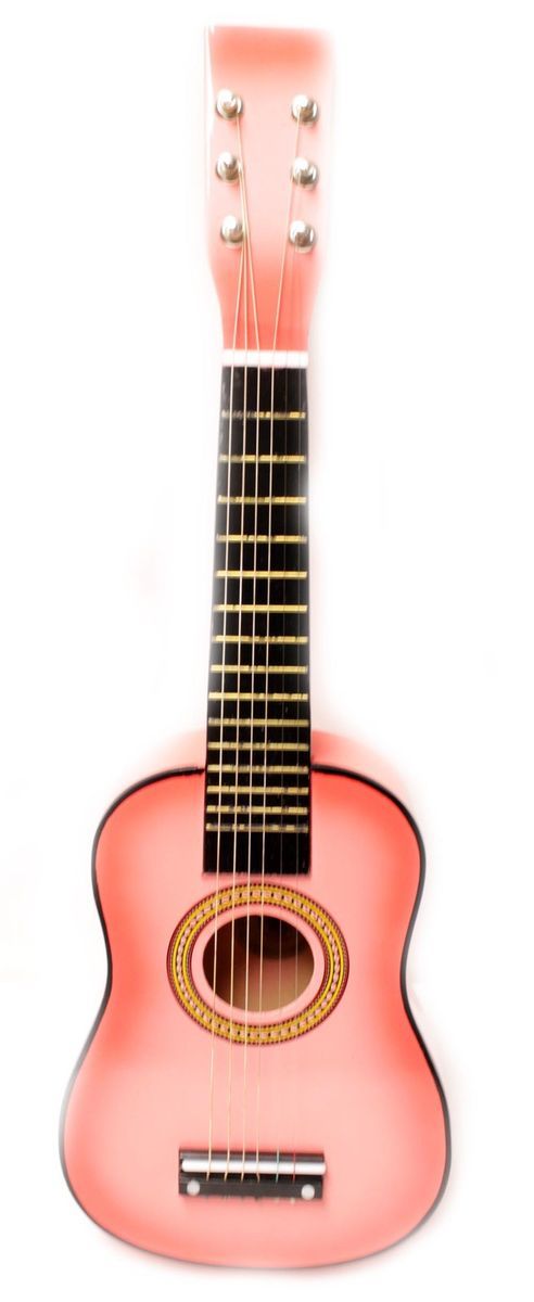 toy pink acoustic guitar string instrument brand new kids toy guitar