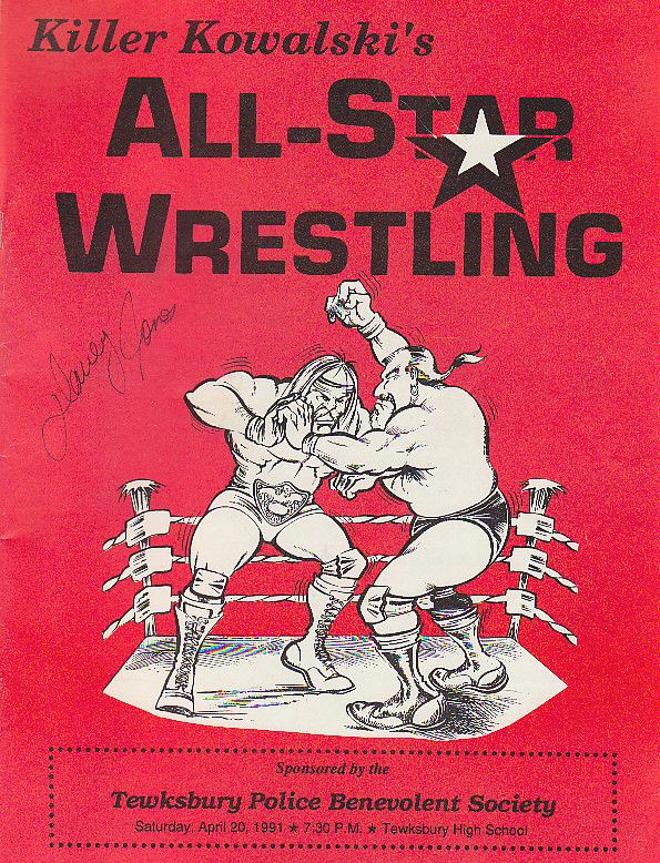 1991 Killer Kowalski All Star Wrestling Program Signed On Popscreen 0444