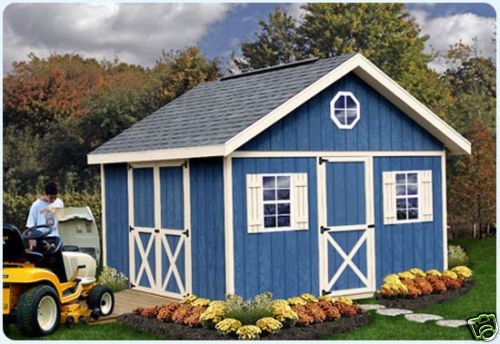 12x12 Storage Shed Kit Wood Barn Kit DIY Fairview