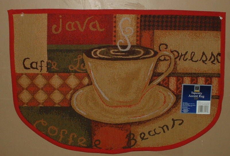 Coffee Beans Tapestry Slice Accent Rug Cafe Kitchen Floor Mat Java