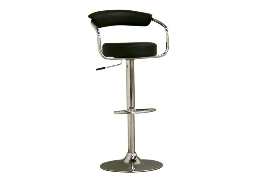 of 2 Black Modern Swivel Bar Stools Kitchen Counter Stools Retro Feel