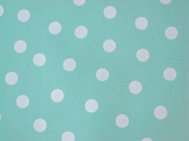 Aqua White Polka Dot Kitchen Patio Dining Oilcloth Vinyl Tablecloth