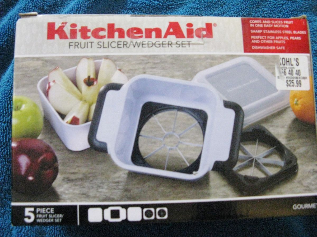 Fruit Slicer Wedger Set Kitchen Aid New 5 Piece List $25 99