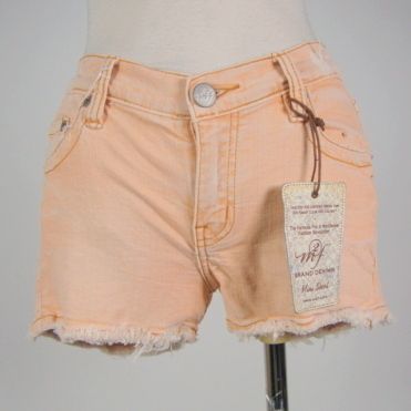 Kourtney Kardashian M2F Faded Peach Cut Off Denim Shorts Size 25 NWT