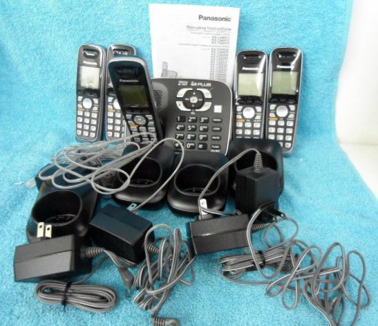 USED Panasonic KX TG6545B DECT 6 0 PLUS Expandable Digital Cordless