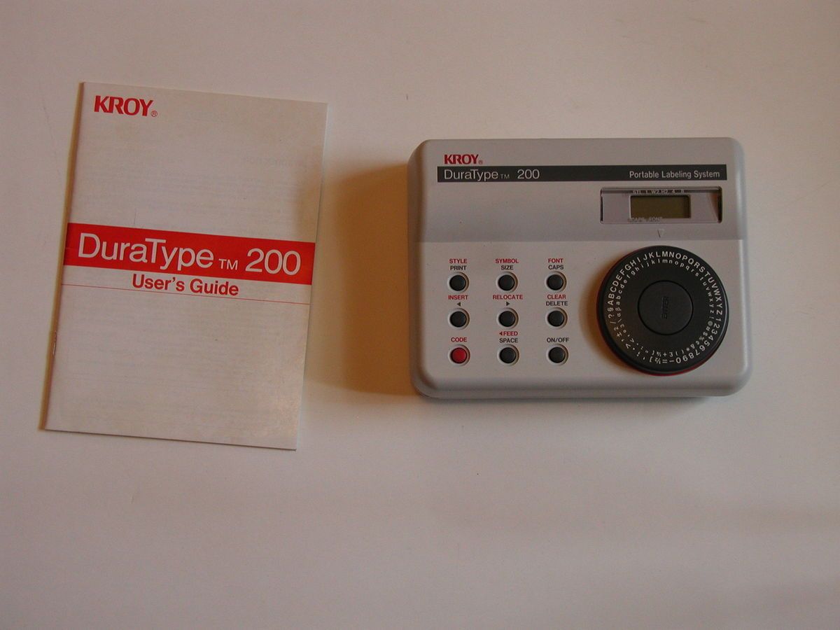 Kroy Duratype 200 Portable Labeling System