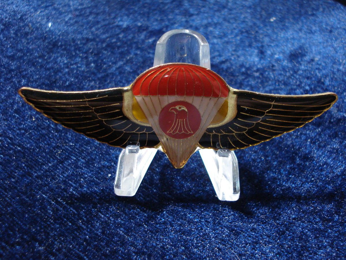 Iraqi Army Airborne Special Forces Parachute Jump Chest Wing Badge