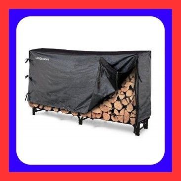 New Landmann 8 Foot Firewood Log Rack with Cover 2DaysShip