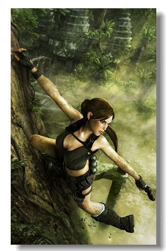 Lara Croft Tomb Raider Underworld Game Silk Poster 21