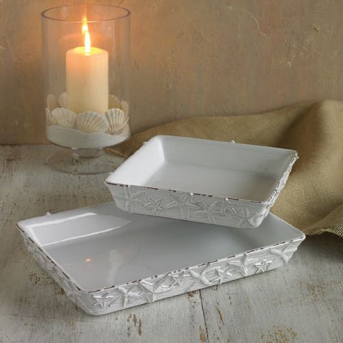 Starfish Milk Glazed Lasagna Baker Pan Serving Dish