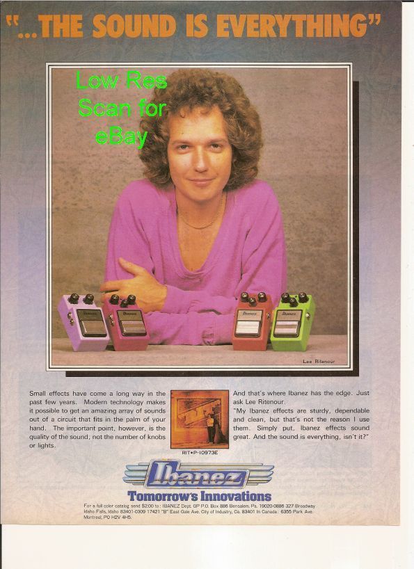 Lee Ritenour Ibanez Guitar Effect Pedals 82 Picture Ad