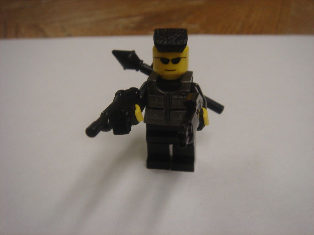 Custom Lego Military Soldier Minifig with BrickArms Weapons New