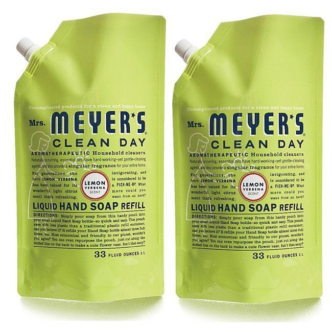 Clean Day Liquid Hand Soap Refill Pouch, Lemon Verbena, 34 oz, 2 pac