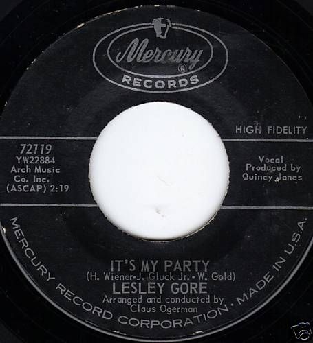 Lesley Gore 45 RPM Its My Party Danny