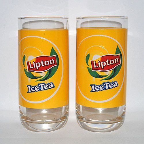 Lipton Ice Tea 2 Glass Premium Original Collectors New