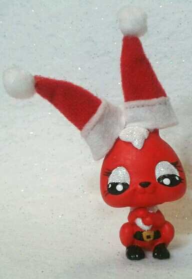 Santa Bunny OOAK Custom Littlest Pet Shop