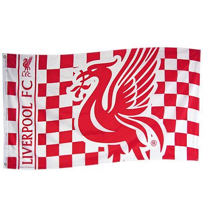 LARGE LIVERPOOL FC OFFICIAL CLUB TEAM FLAG FOOTBALL SOCCER NEVER WALK