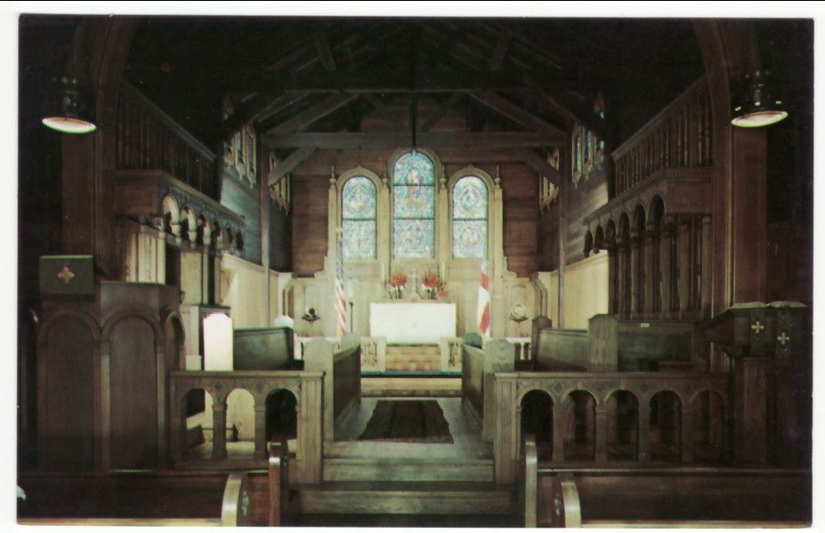 Longport NJ Church of The Redeemer Interior View Postcard