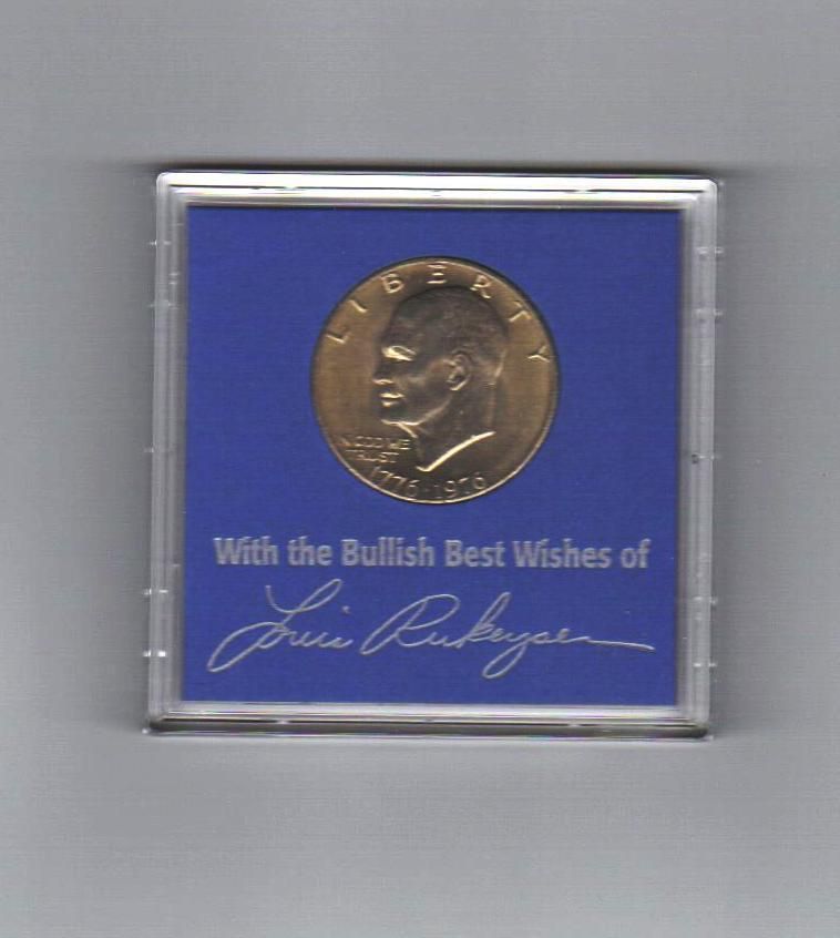  Dollar Bicentennial Coin Louis Rukeyser Signature Case Uncirculated