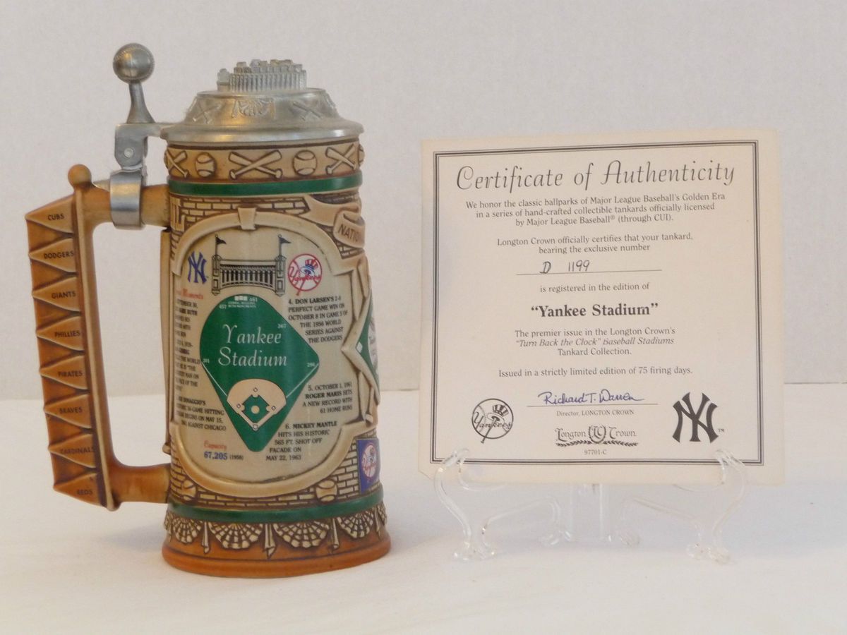 Longton Crown Turn Back the Clock Lidded Yankee Stadium collectible