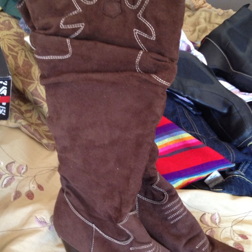 Redtco Holiday Boots Brown Cowboy Style Sz 10