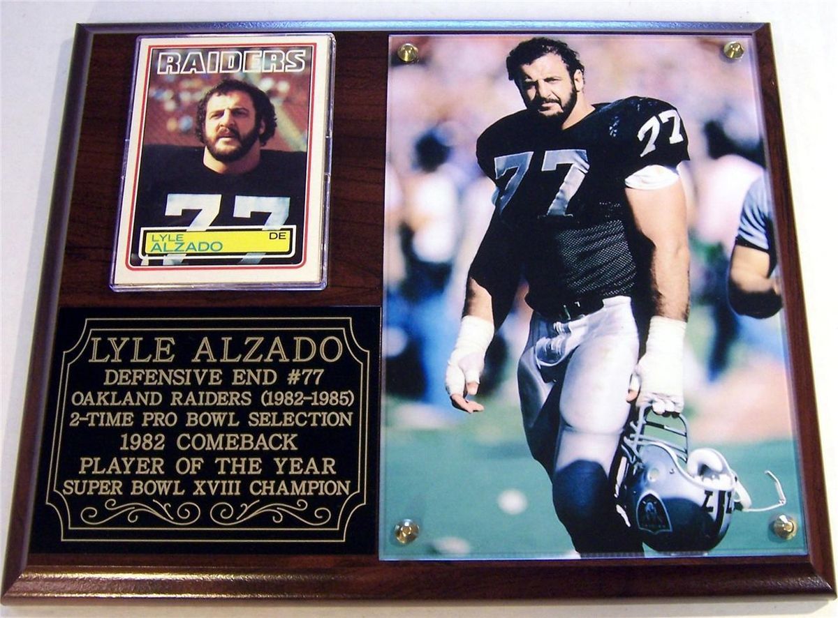 Lyle Alzado #77 Oakland Raiders Legend Super Bowl Photo Plaque Silver