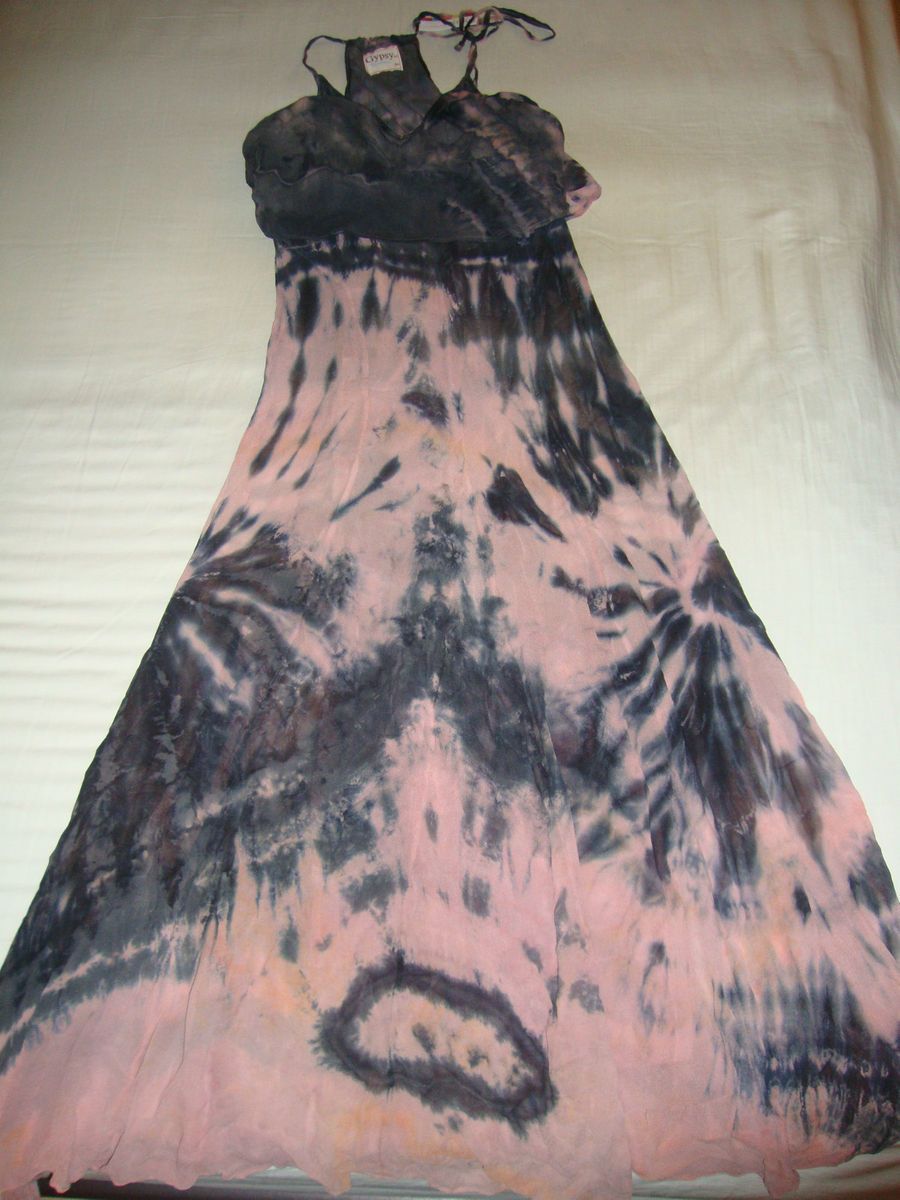 Gypsy 05 Cherie Overlay Top Maxi Dress Size XS Blush Black