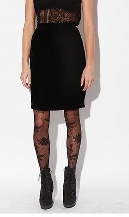 Urban Outfitters Vintage Glam Lyell Velvet Pencil Skirt 2