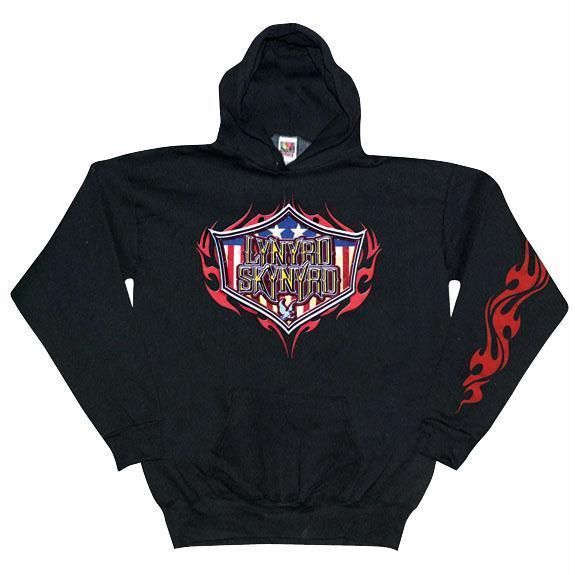 Lynyrd Skynyrd Tattoo Shield Hoodie Large