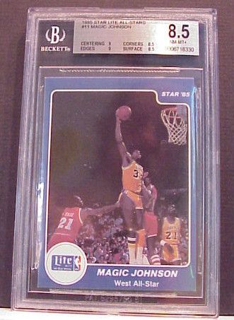 1985 NBA Star Lite All Stars Magic Johnson Card BGS 8 5