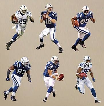 Colts 2010 Fathead Team Set Peyton Manning Dallas Clark 6pc Set