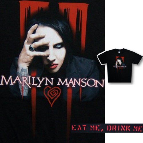 Marilyn Manson Peeking Eat Me Drink Me T Shirt 2XL New