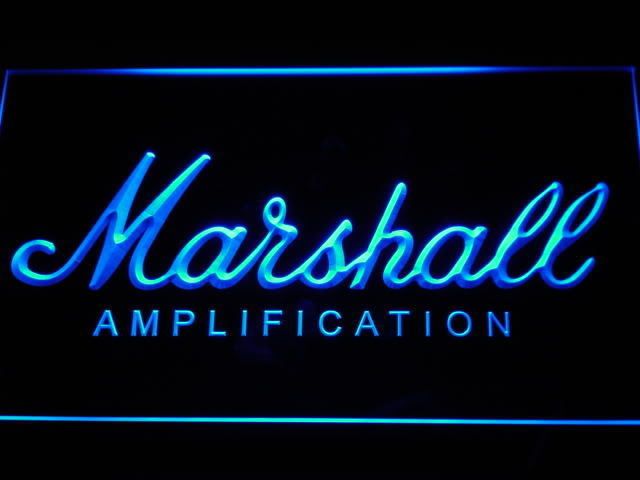 K168 B Marshall Guitars Bass Amplifier Neon Light Sign