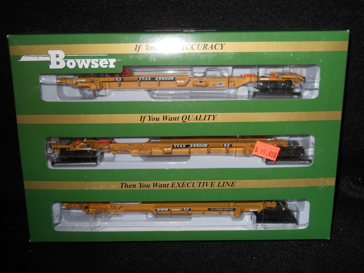 HO Trinity 53 Spine Car 3 Unit  Ttax  355005 Bowser 40617