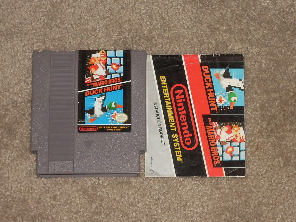 Super Mario Bros Duck Hunt Nintendo Game w Manual