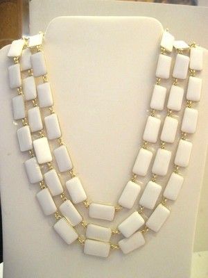 KATE SPADE NEW YORK GUELL PARK THREE TIERED NECKLACE WHITE MSRP 228 00