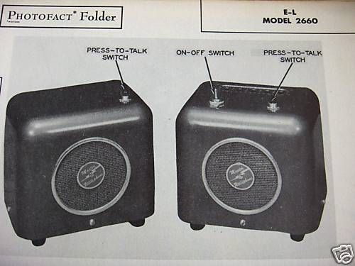 El Master Utiliphone 2660 Intercom System PhotoFact