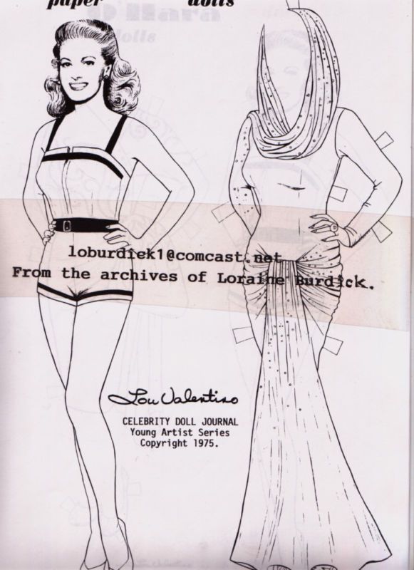 Maureen OHara Original Fab Paper Doll by Lou Valentino