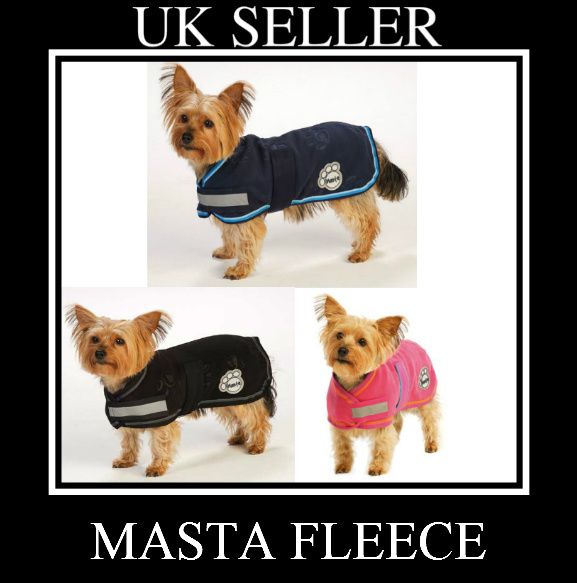 New Masta Fleece Dog Coat Pink Navy or Black Keep Your Pet Warm This