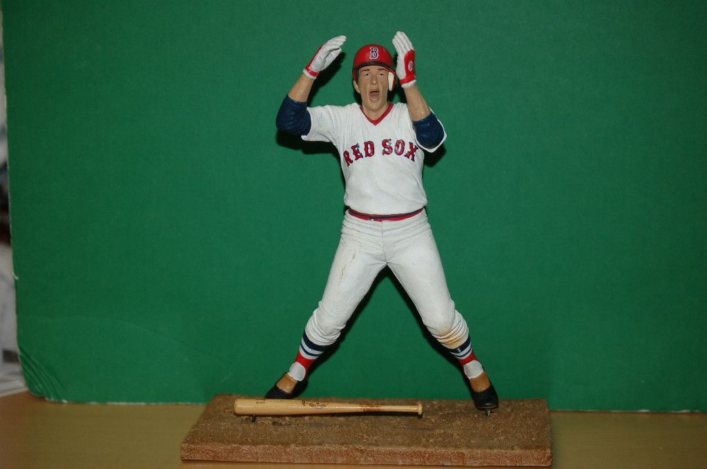 Men's Majestic Boston Red Sox #27 Carlton Fisk Navy Blue Alternate