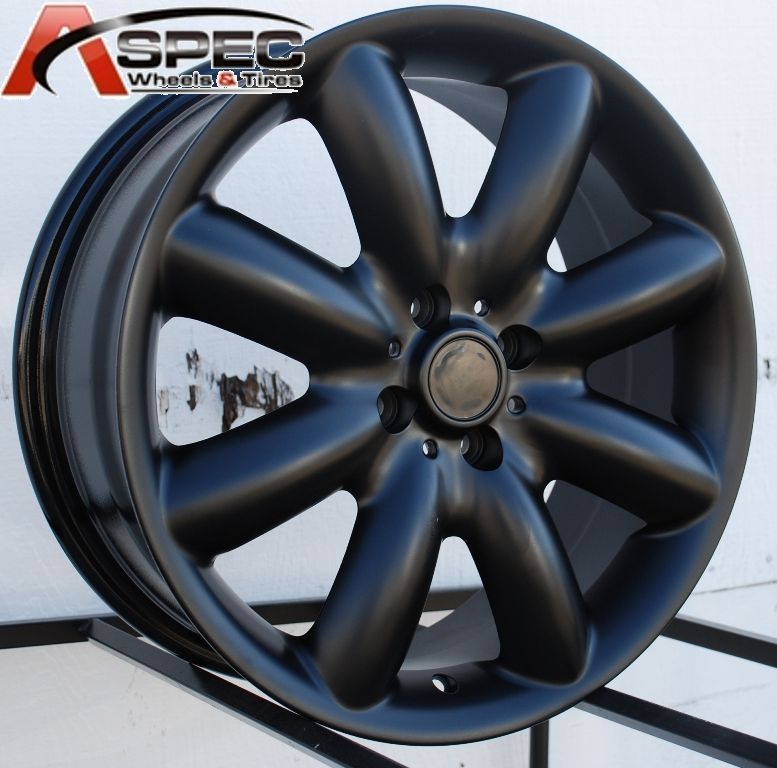 17x7 Matt Black Mini Cooper s 8 Spoke Wheel Rim 4x100