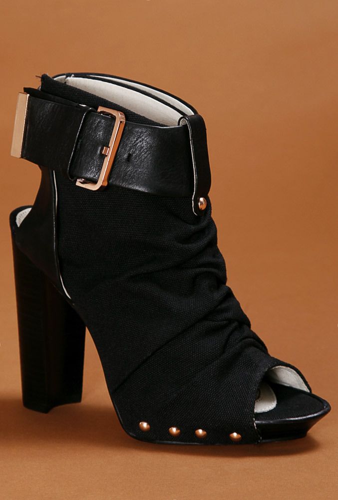 Mea Shadow Sonia Peeptoe Bootie w Buckle MSRP $175 00