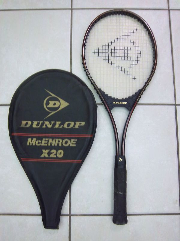 Vintage Dunlop McEnroe x 20 Mid Tennis Racquet Wcover