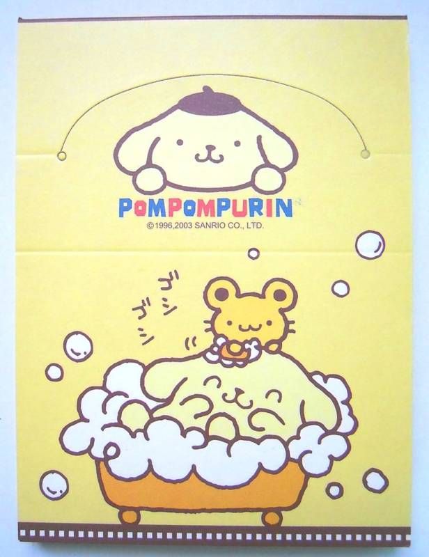 Sanrio Pudding Dog Pompompurin Memo Pad w 40 Sheets