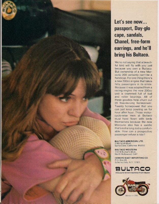 1967 Bultaco Mercurio 200 Motorcycle Ad