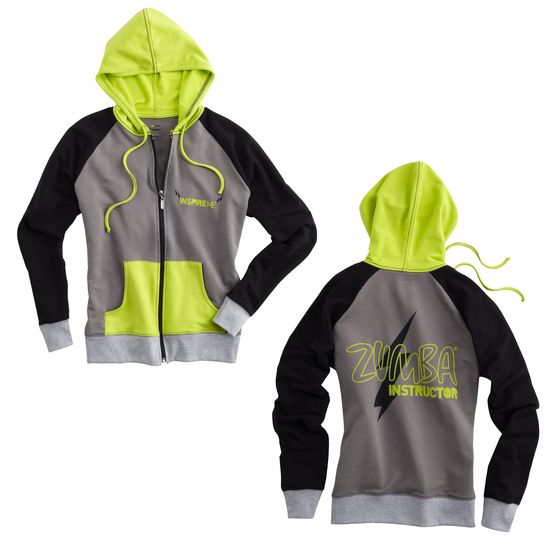 Zumba Flash Instructor Zip Up Hoodie Jacket Zin Members Only