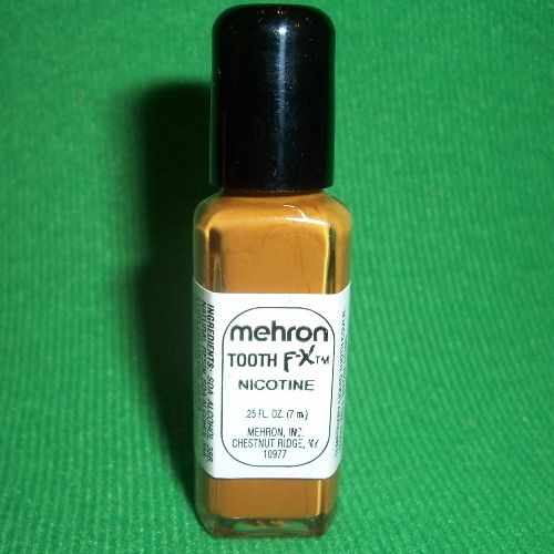 Nicotine Decay Tooth FX Mehron Makeup Costume Dye Teeth Stage Liquid