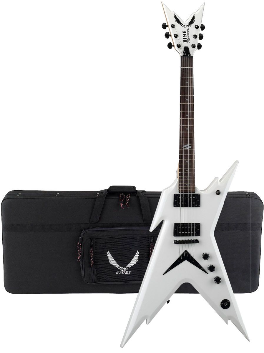 Dean Razorback DB Dimebag Electric Guitar w Case Metallic White New