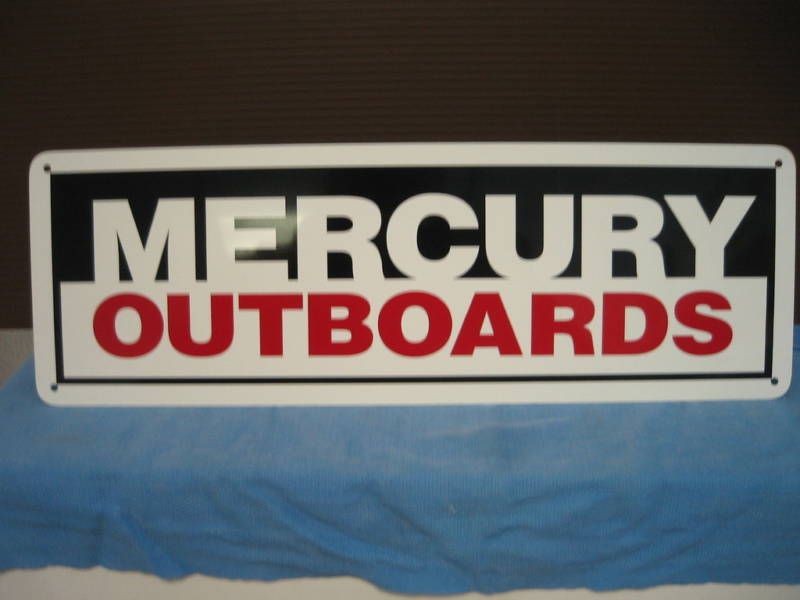 Mercury Marine Outboard Motor Sign Fishing Bass Boat