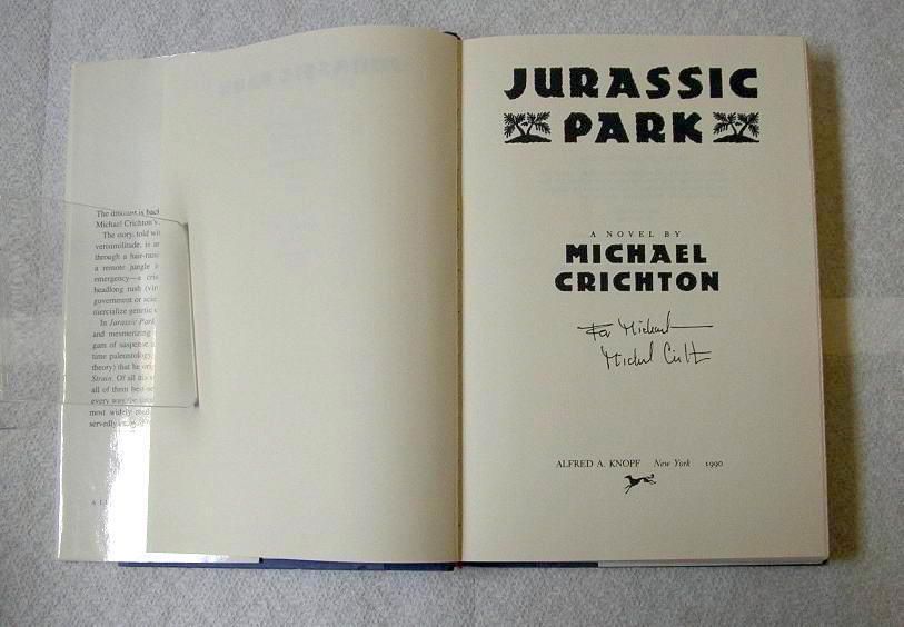 Michael Crichton Jurassic Park Signed